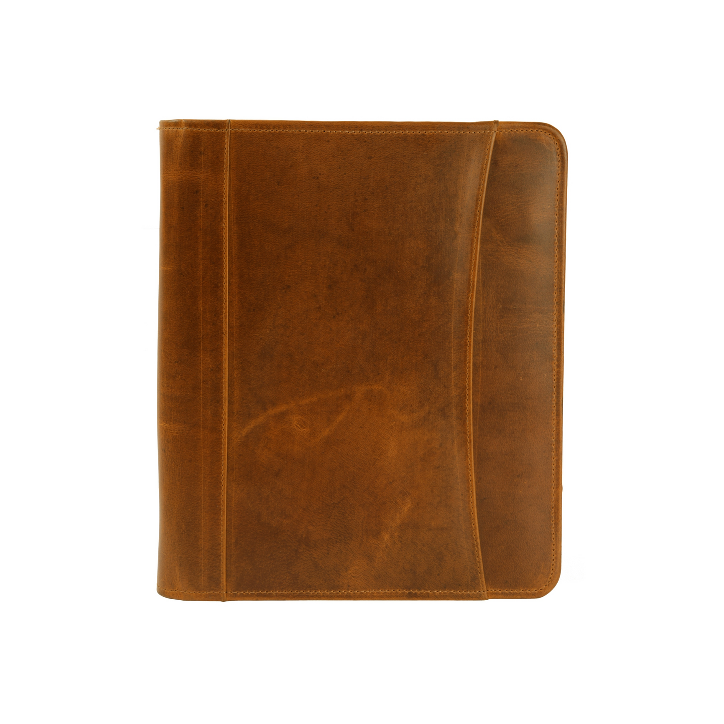 Cognac Top Grain Leather Padfolio Organiser with Large inside Pocket for iMac/Book/Tab