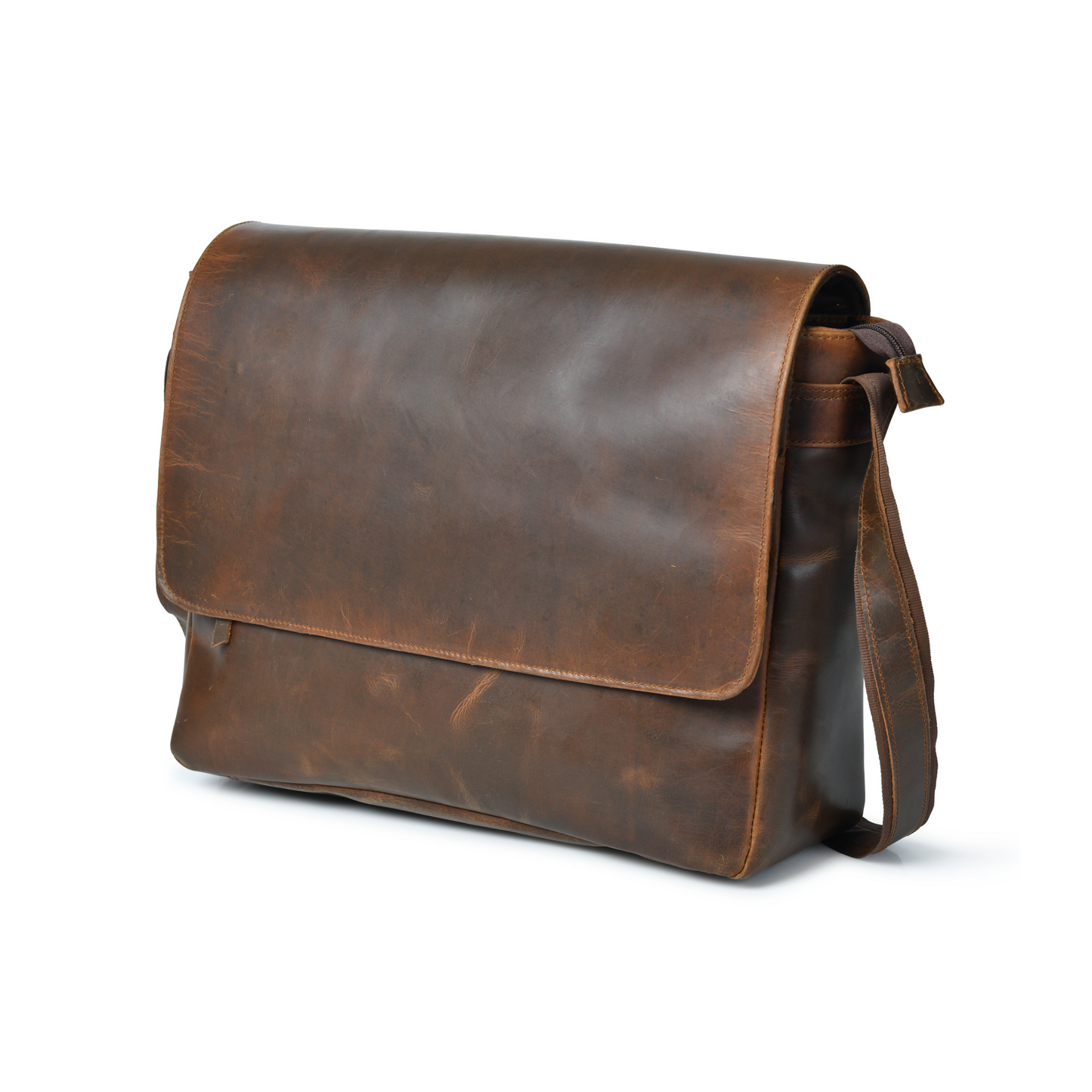 Top Grain Leather Crossbody Laptop Messenger Bag