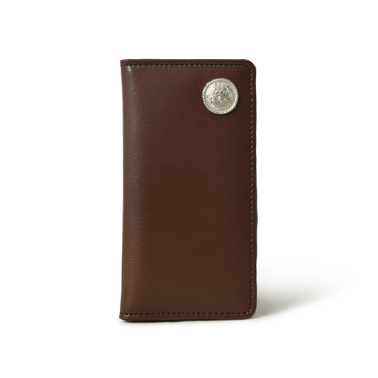 Premium Leather Bifold Slim Long Checkbook Cover