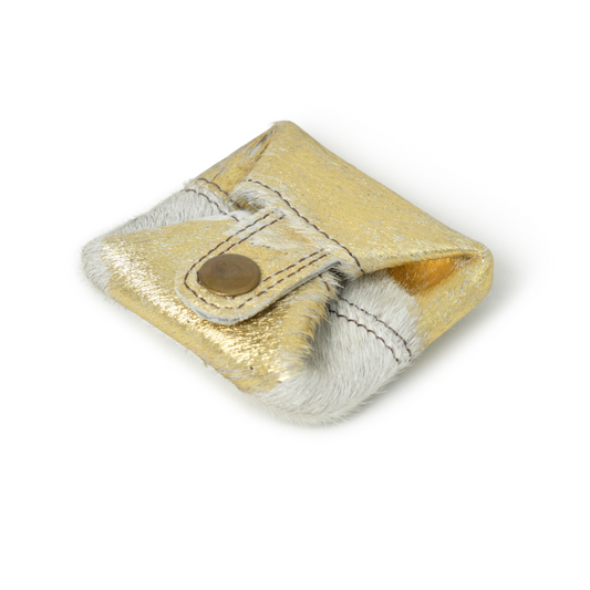 Gold Foil Stylish Premium Leather Coin Pouch (Pack of 2)