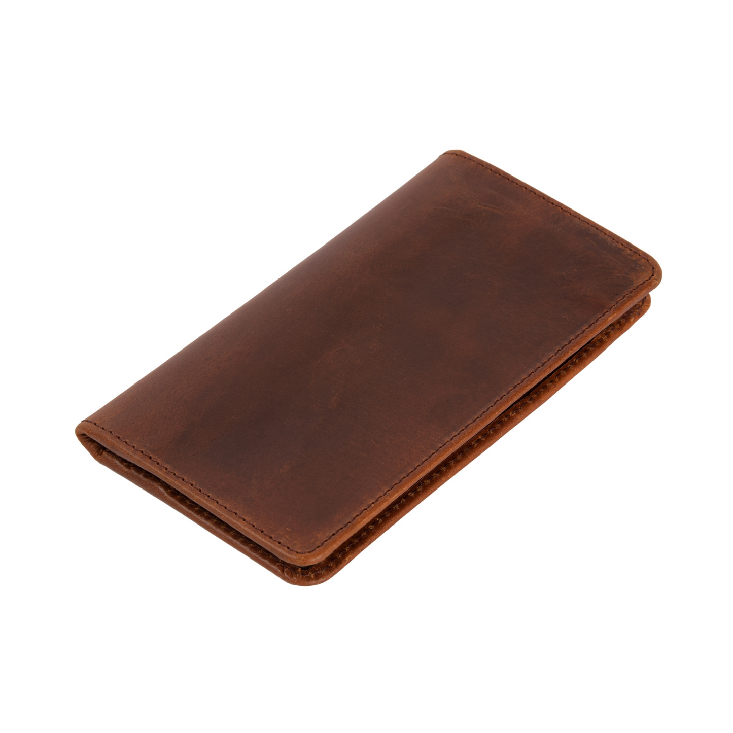 Long Bifold Top-Grain Leather Wallet for Men with 11 Compartments - 2 Cash Compartments, 1 Sleeve for Checkbook, 7 Credit Card Slots & 1 ID card slot (Brown)