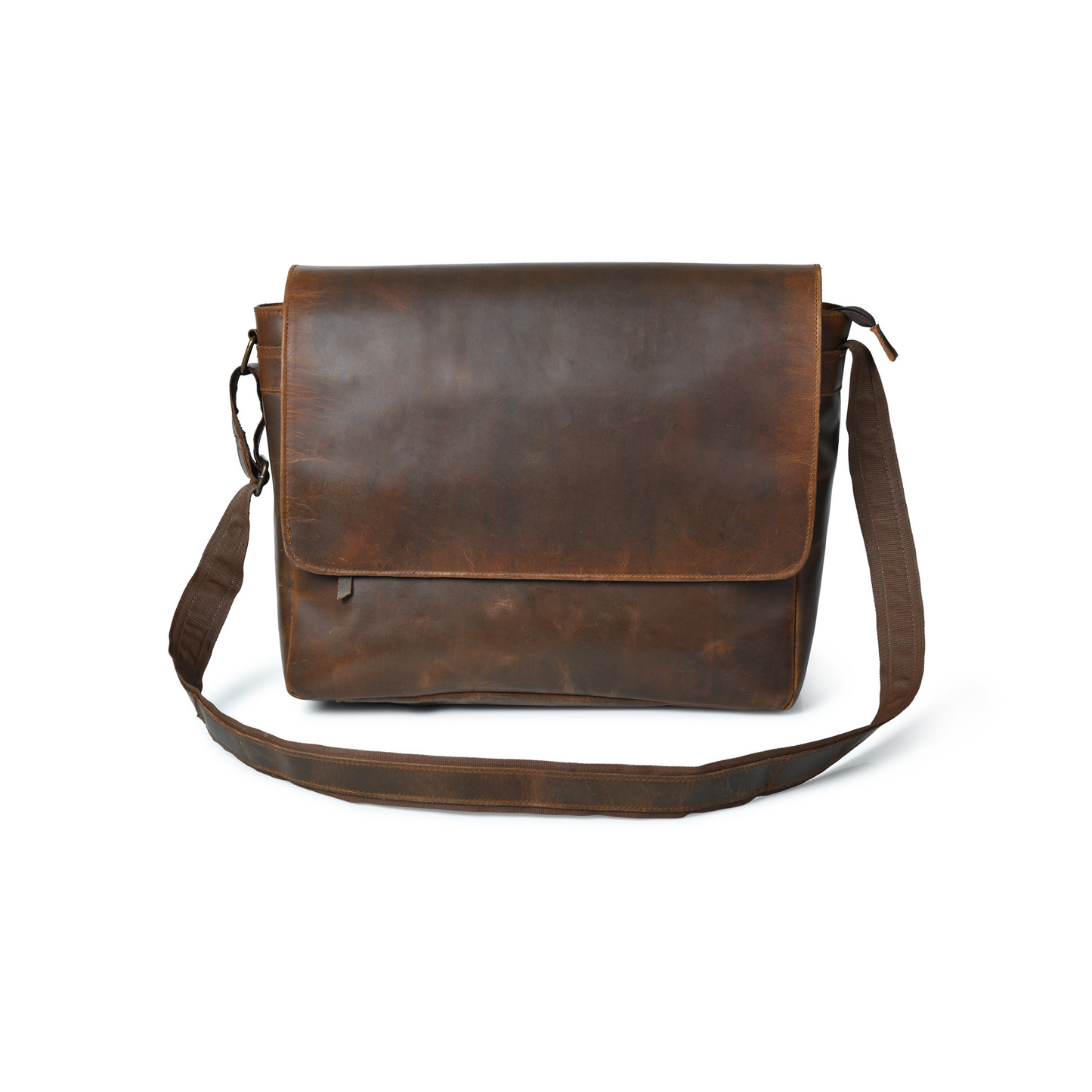 Top Grain Leather Crossbody Laptop Messenger Bag