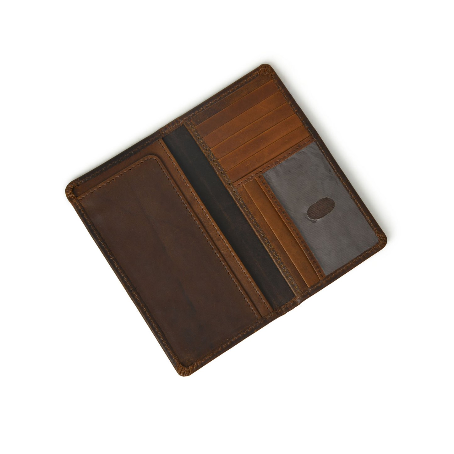 Men's Deer Bifold Leather Long Checkbook Cover