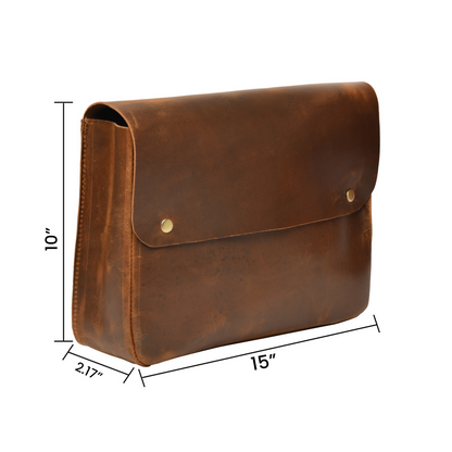 Top Grain Leather Portfolio Envelope Document File Folder MacBook Holder