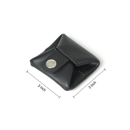 Black Cherry Premium Leather Slim Coin Purse for Men Women