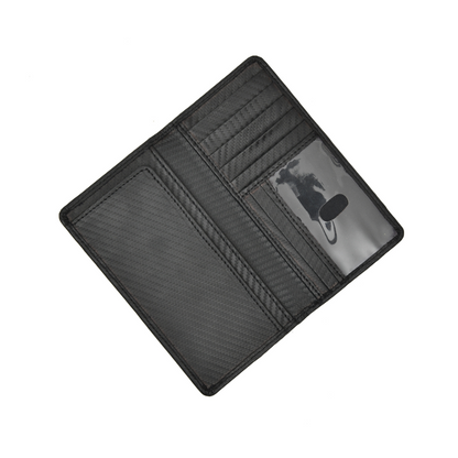 RFID Blocking Minimalist Bifold Leather Long Wallet for Men