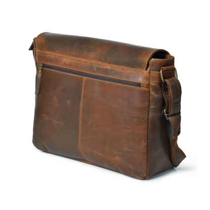 Top Grain Leather Crossbody Laptop Messenger Bag