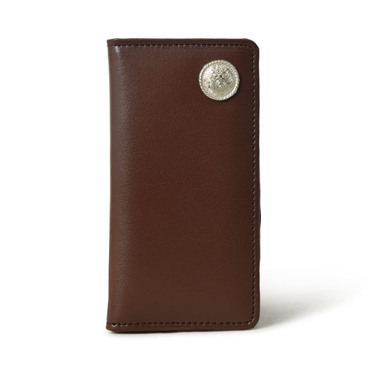 Premium Leather Bifold Slim Long Checkbook Cover