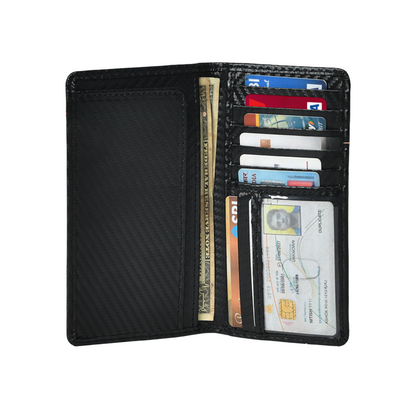 RFID Blocking Minimalist Bifold Leather Long Wallet for Men