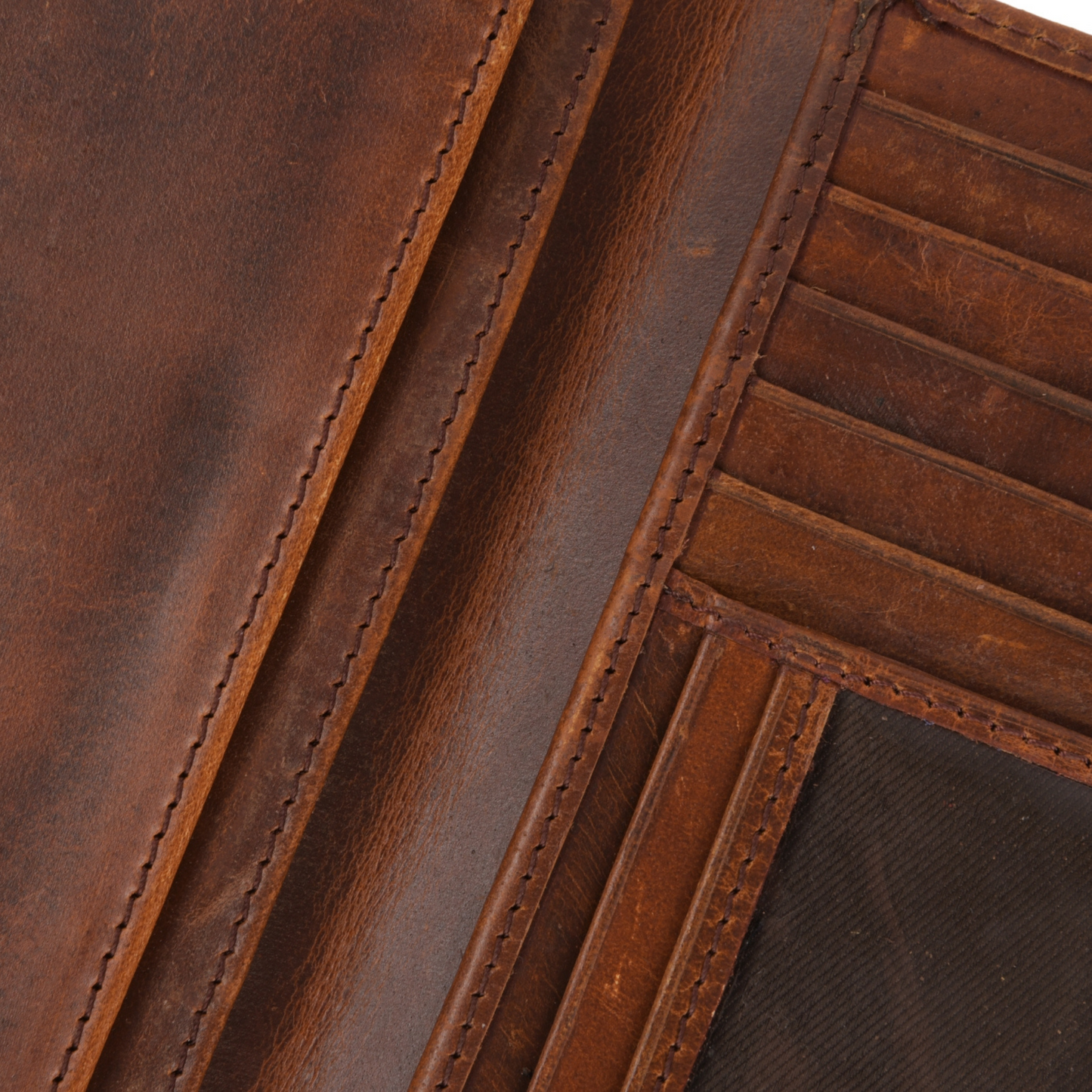 Long Bifold Top-Grain Leather Wallet for Men with 11 Compartments - 2 Cash Compartments, 1 Sleeve for Checkbook, 7 Credit Card Slots & 1 ID card slot (Brown)