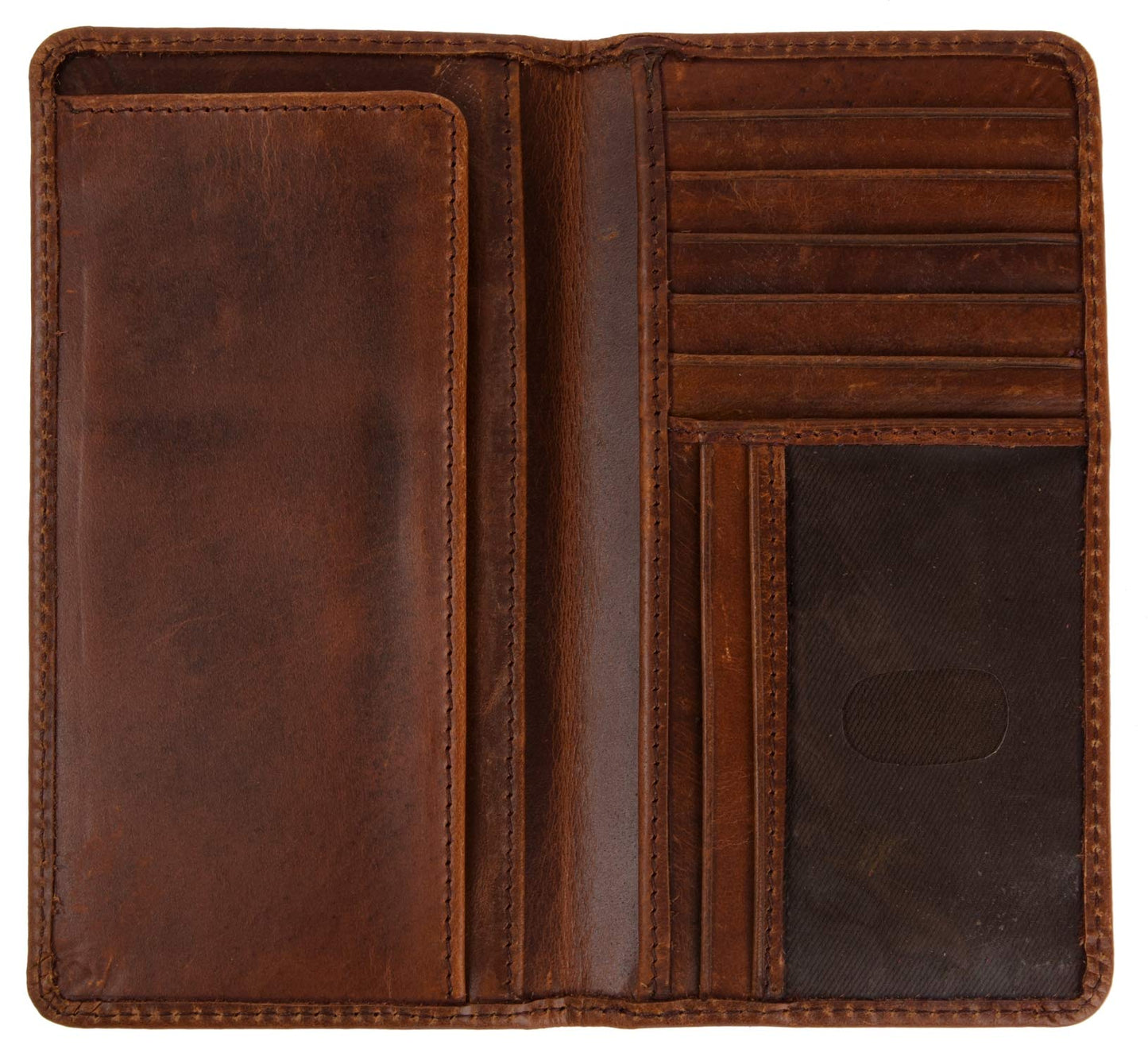 Full Grain Leather Checkbook Cover Embossed with American Pride