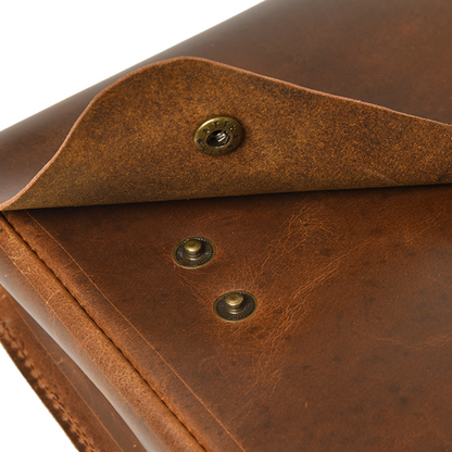 Top Grain Leather Portfolio Envelope Document File Folder MacBook Holder